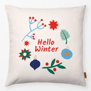 Kissen Hello Winter Vanilla