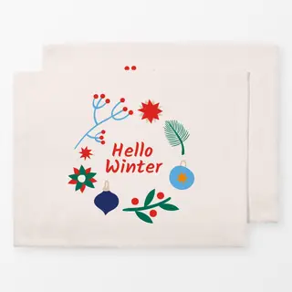 Tischset Hello Winter Vanilla