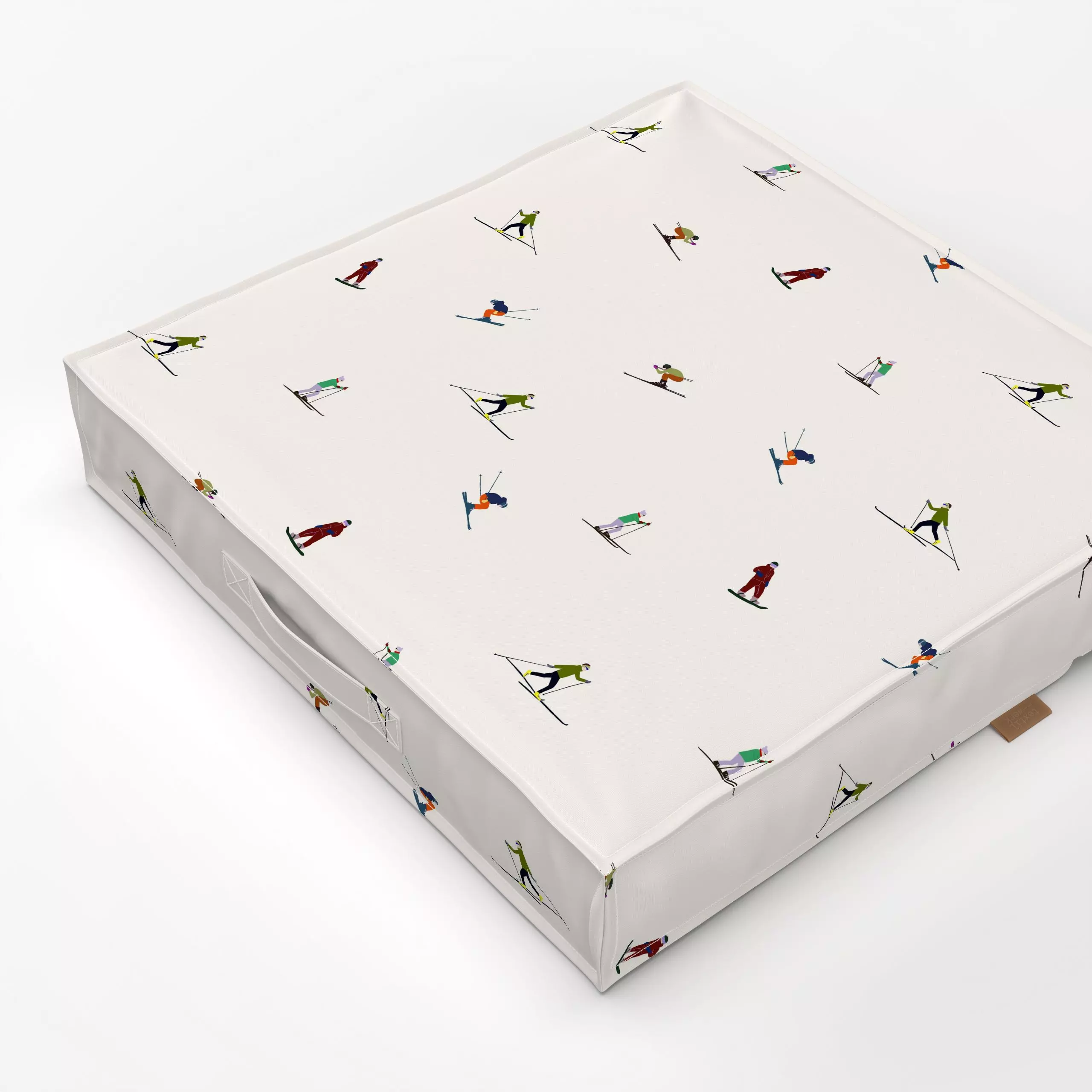 Bodenkissen Skihang - Sport, Winter - von „Sophie Augustin Illustration"; Ski, Winter, Sport, Wintersport, skifahren, skihang