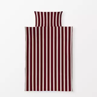 Bettwäsche Bold Stripes dark berry red