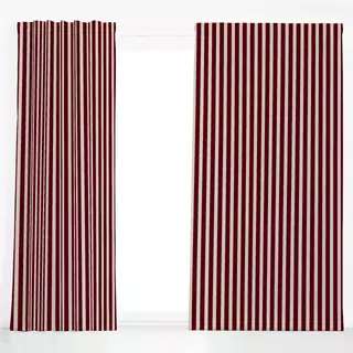 Dekovorhang Bold Stripes dark berry red