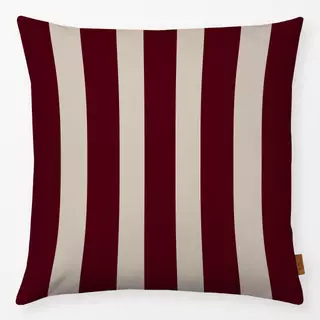 Kissen Bold Stripes dark berry red