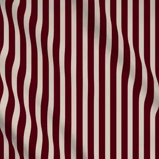 Meterware Bold Stripes dark berry red