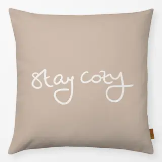 Kissen Stay Cozy sand beige