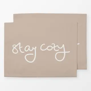 Tischset Stay Cozy sand beige