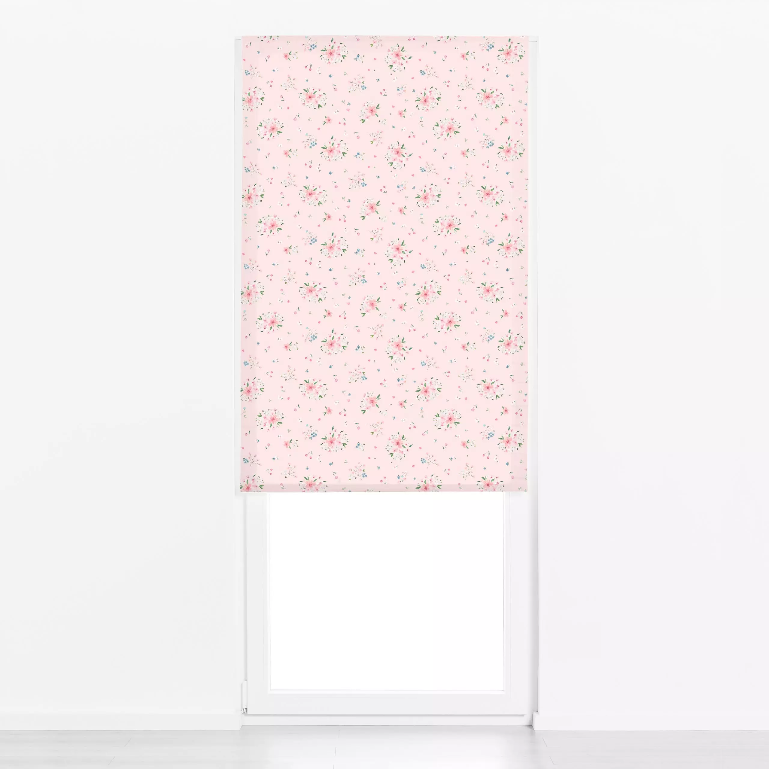 Raffrollo Kirsch Blüten Traum rosa - Blumen & Florales, Sommer, Anlässe, Ostern - von „Katrin Graff"; Blumen, Kirschen, Herz...