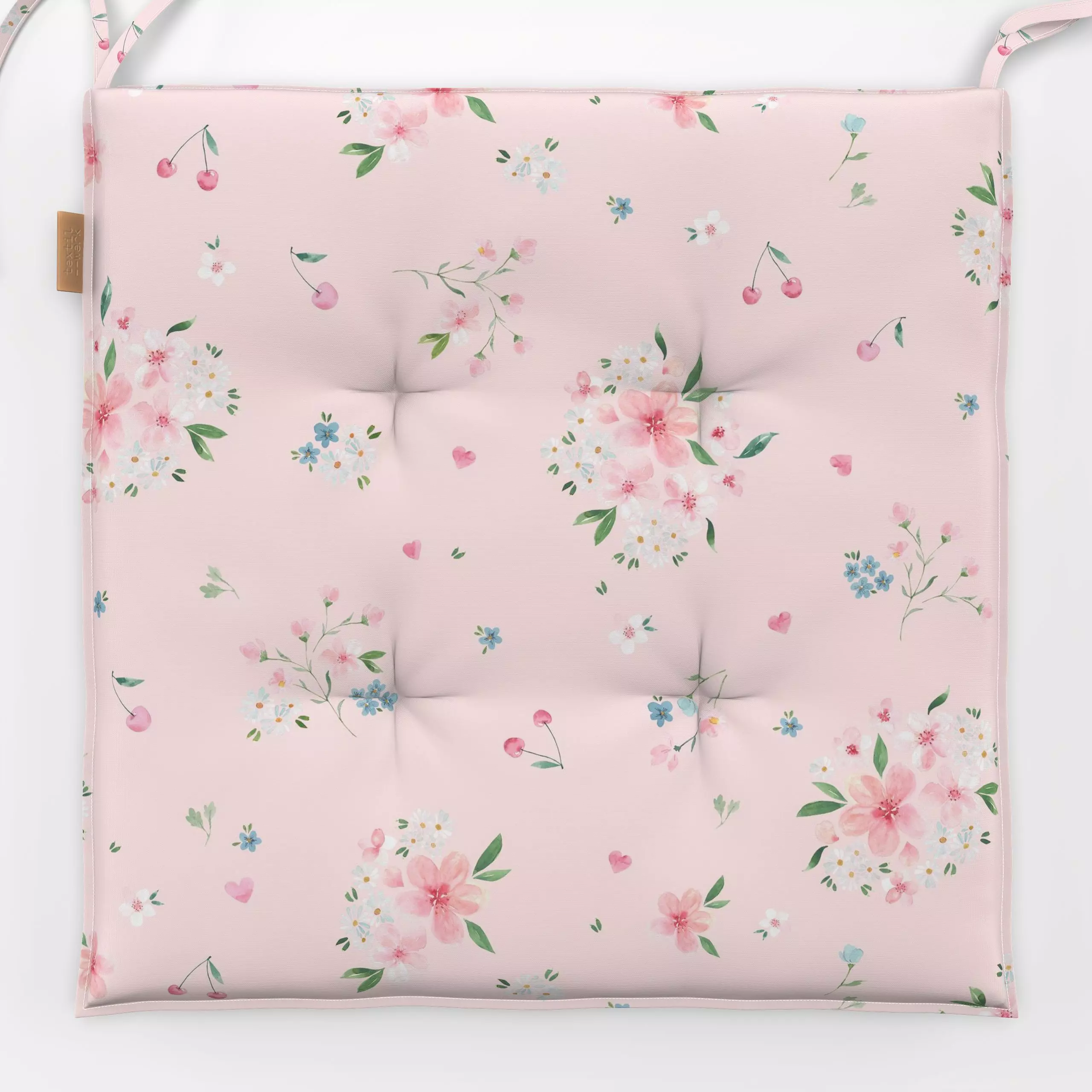 Sitzkissen Kirsch Blüten Traum rosa - Blumen & Florales, Sommer, Anlässe, Ostern - von „Katrin Graff"; Blumen, Kirschen, Her...