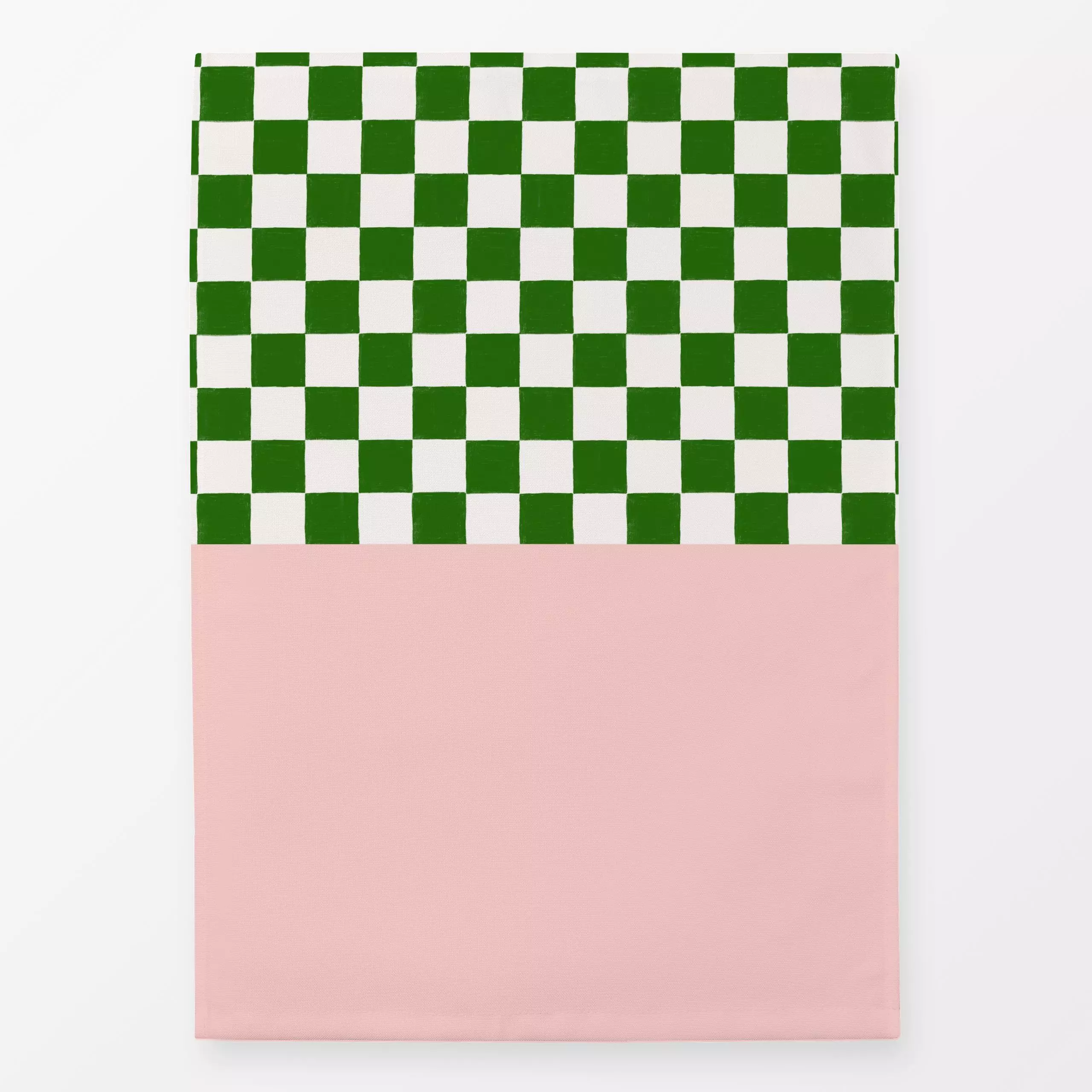 Geschirrtücher Karo Colorblock Grün Rosa - Symbole & Muster - von „Sophie Augustin Illustration"; Muster, modern, grafisch, ...