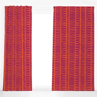 Dekovorhang Wild Stripes bordeaux orange
