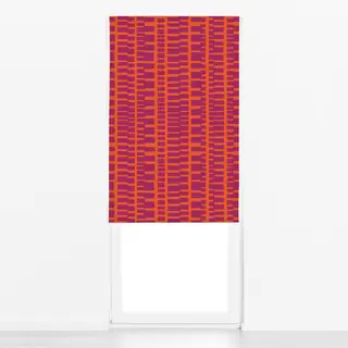 Raffrollo Wild Stripes bordeaux orange