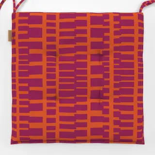 Sitzkissen Wild Stripes bordeaux orange