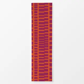 Tischläufer Wild Stripes bordeaux orange
