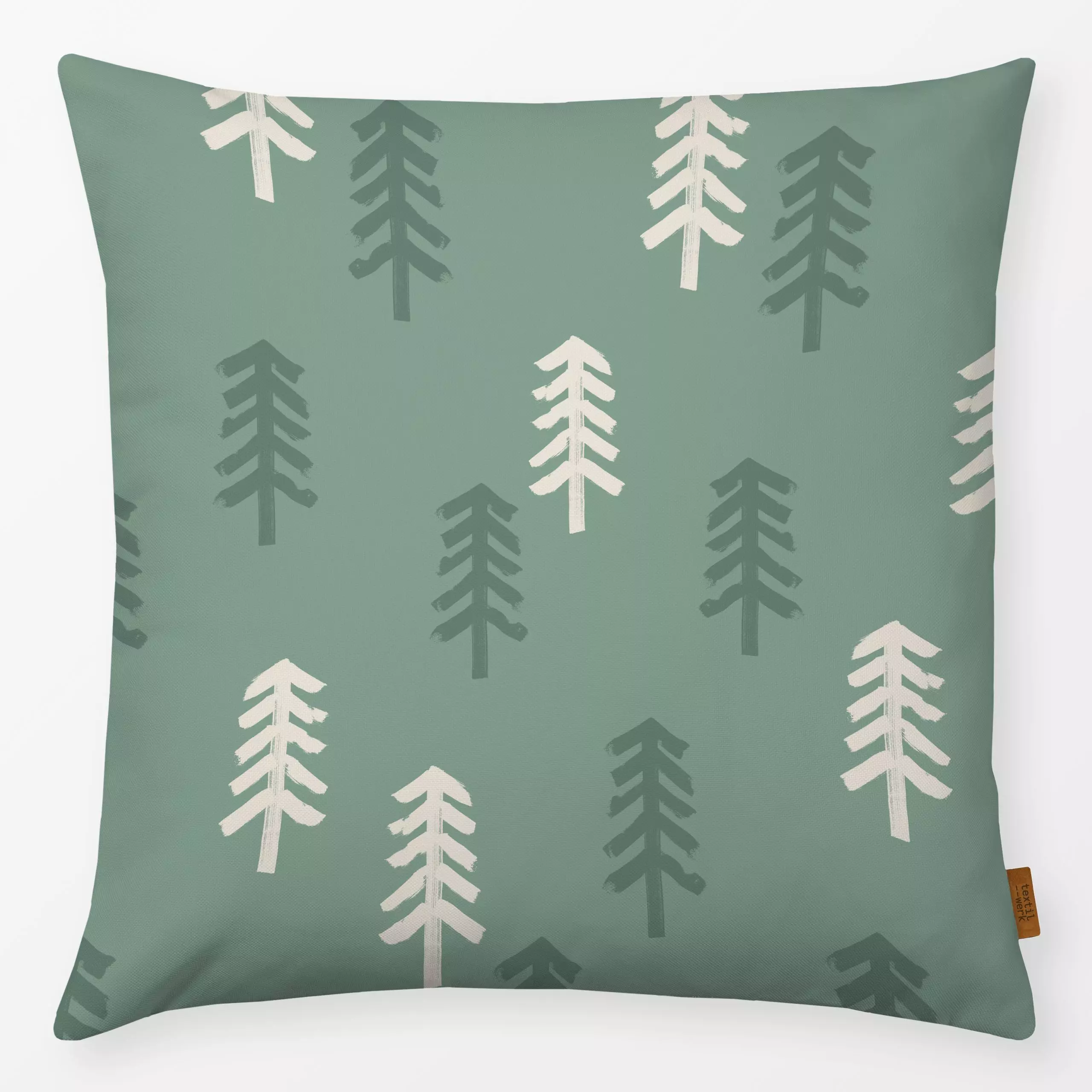 Kissen Winterzauber Tannenwald 4 - Natur & Landschaft, Winter - von „Primus Pattern"; Tanne, Tannenbaum, Weihnachtsbaum, Win...