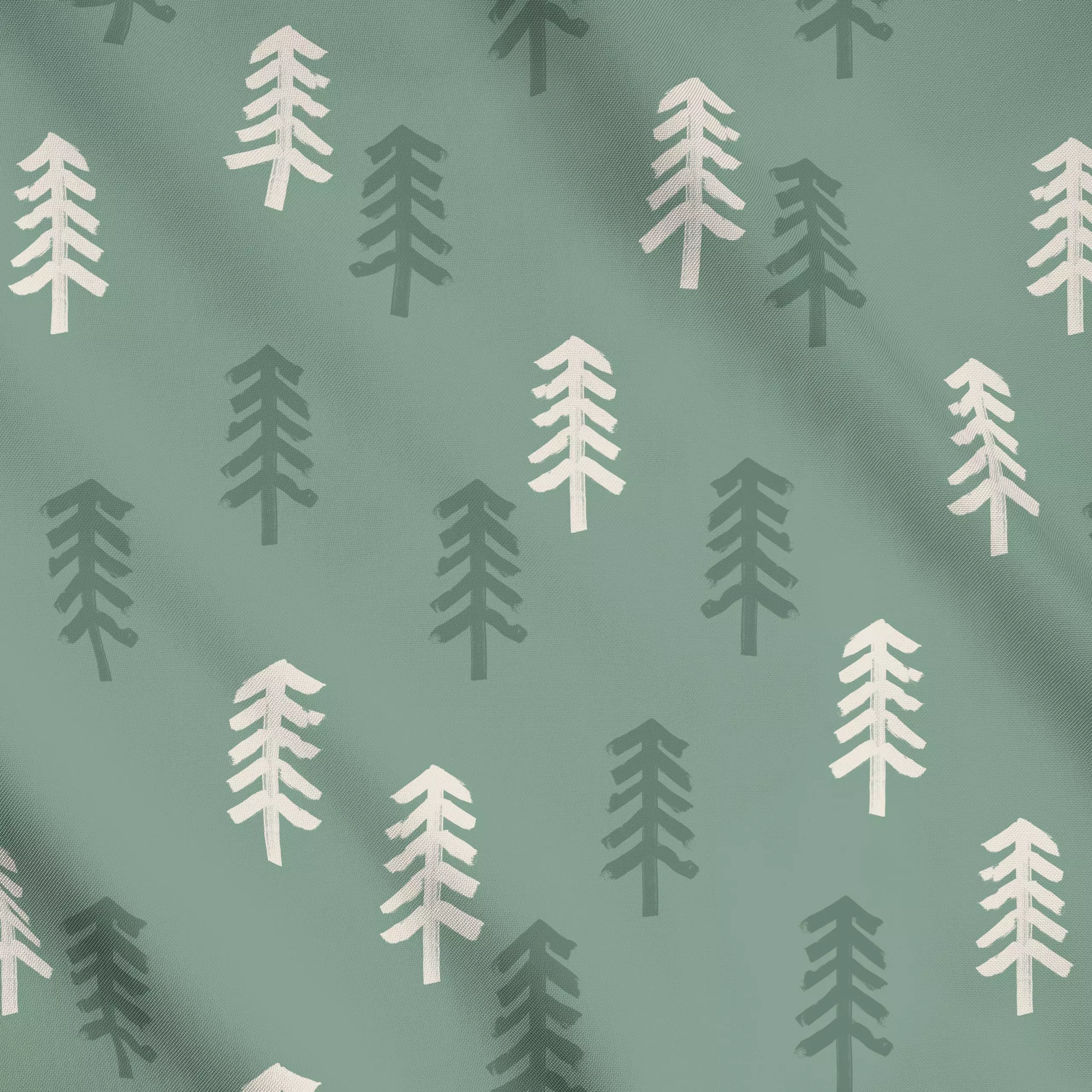 Meterware Winterzauber Tannenwald 4 - Natur & Landschaft, Winter - von „Primus Pattern"; Tanne, Tannenbaum, Weihnachtsbaum, ...