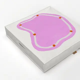 Bodenkissen Organischer Kreis Pink