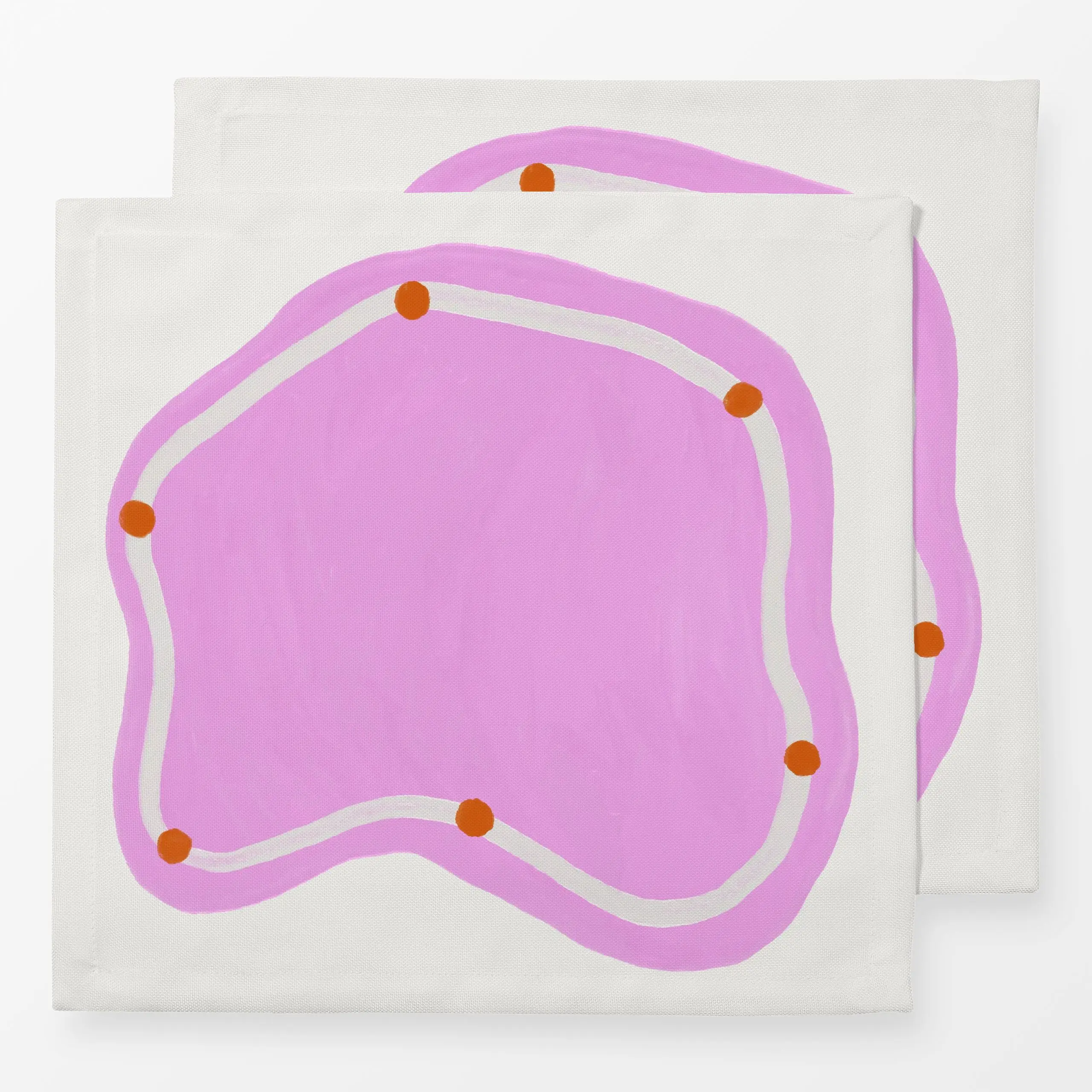 Servietten Organischer Kreis Pink - Symbole & Muster - von „Sophie Augustin Illustration"; Punkte, Kreise, organisch