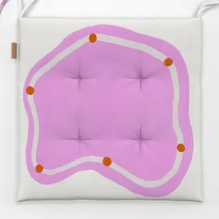 Sitzkissen Organischer Kreis Pink