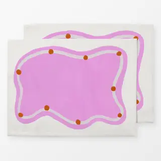 Tischset Organischer Kreis Pink