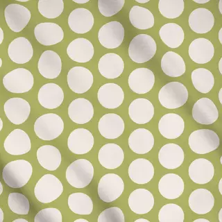 Meterware Polkadots grün