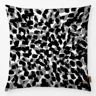 Kissen Leopard Schwarz