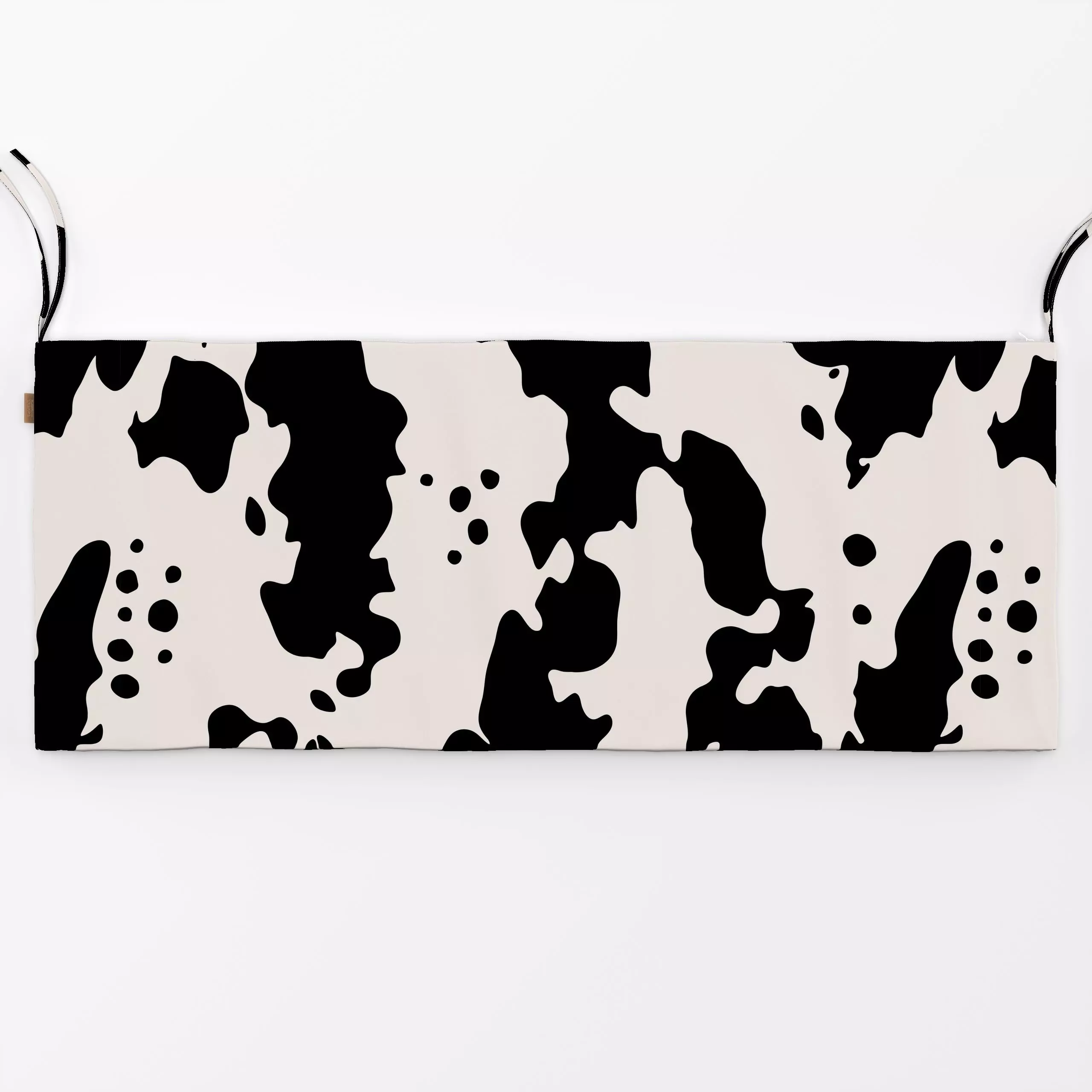 Bankauflage Organic Shapes | schwarz - Symbole & Muster - von „moDeern Design Studio"; schwarz, abstrakt, Punkte, beige, mod...