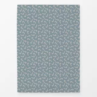 Geschirrtuch Muster Zuckerstangen blau