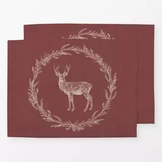 Tischset Nordic Deer wreath II