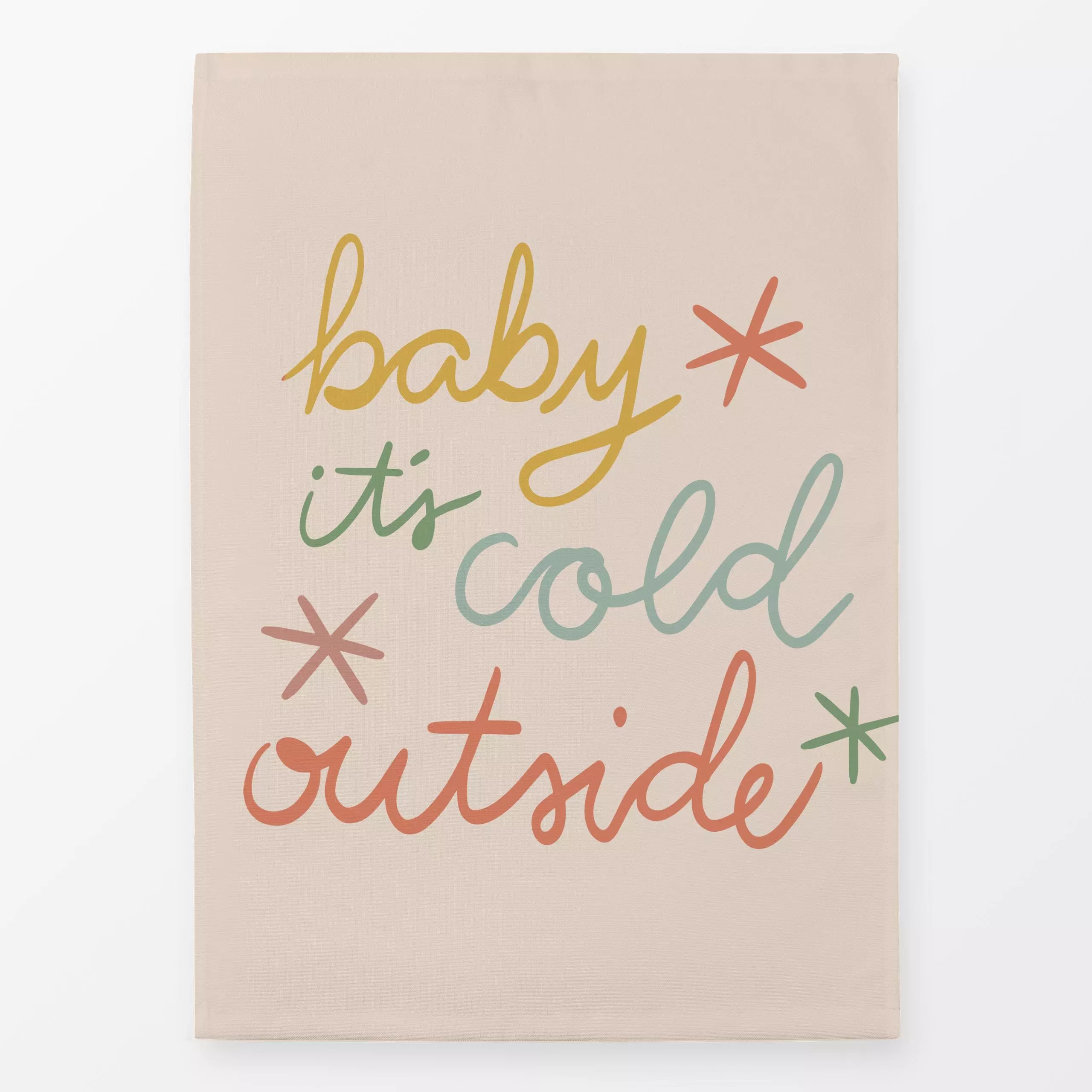 Geschirrtücher Baby it's cold - Sprüche & Schriftzüge, Weihnachten, Winter - von „Sisi and Seb"; Cozy, Weihnachten, Winter, ...