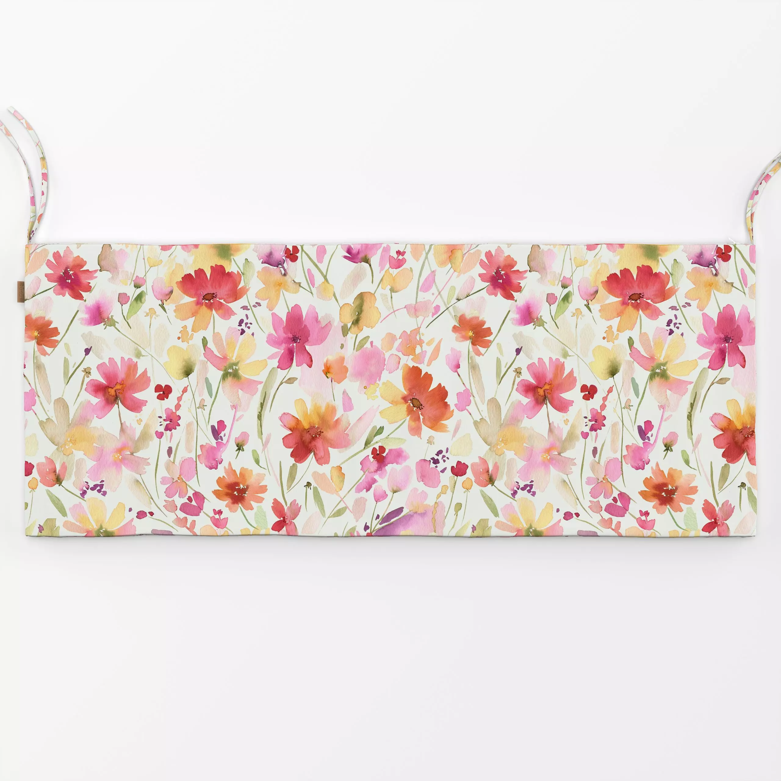 Bankauflage Spring Cosmos Wildflowers Pink - Blumen & Florales - von „Ninola Design "; Aquarell, Blumen, Sommer, vintage, bu...