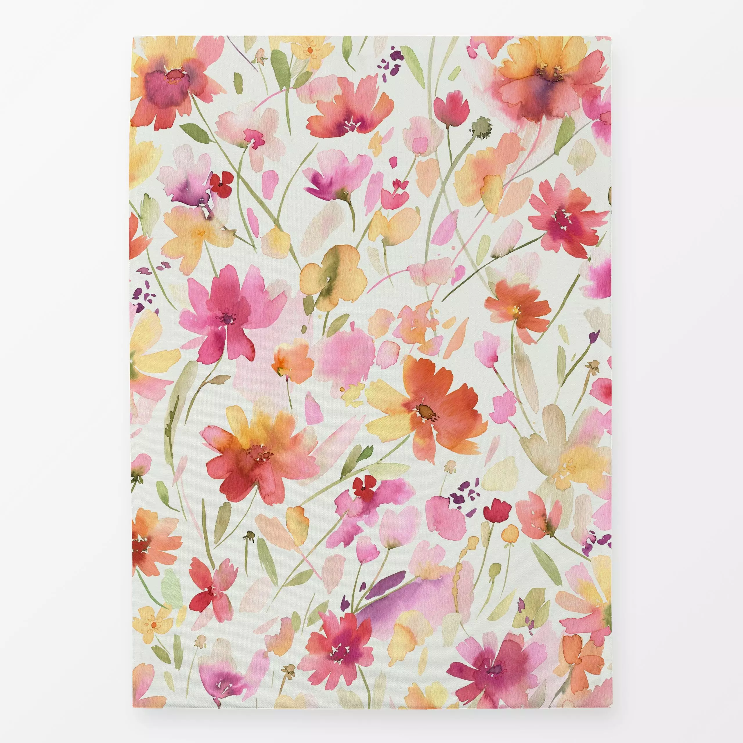 Geschirrtücher Spring Cosmos Wildflowers Pink - Blumen & Florales - von „Ninola Design "; Aquarell, Blumen, Sommer, vintage,...