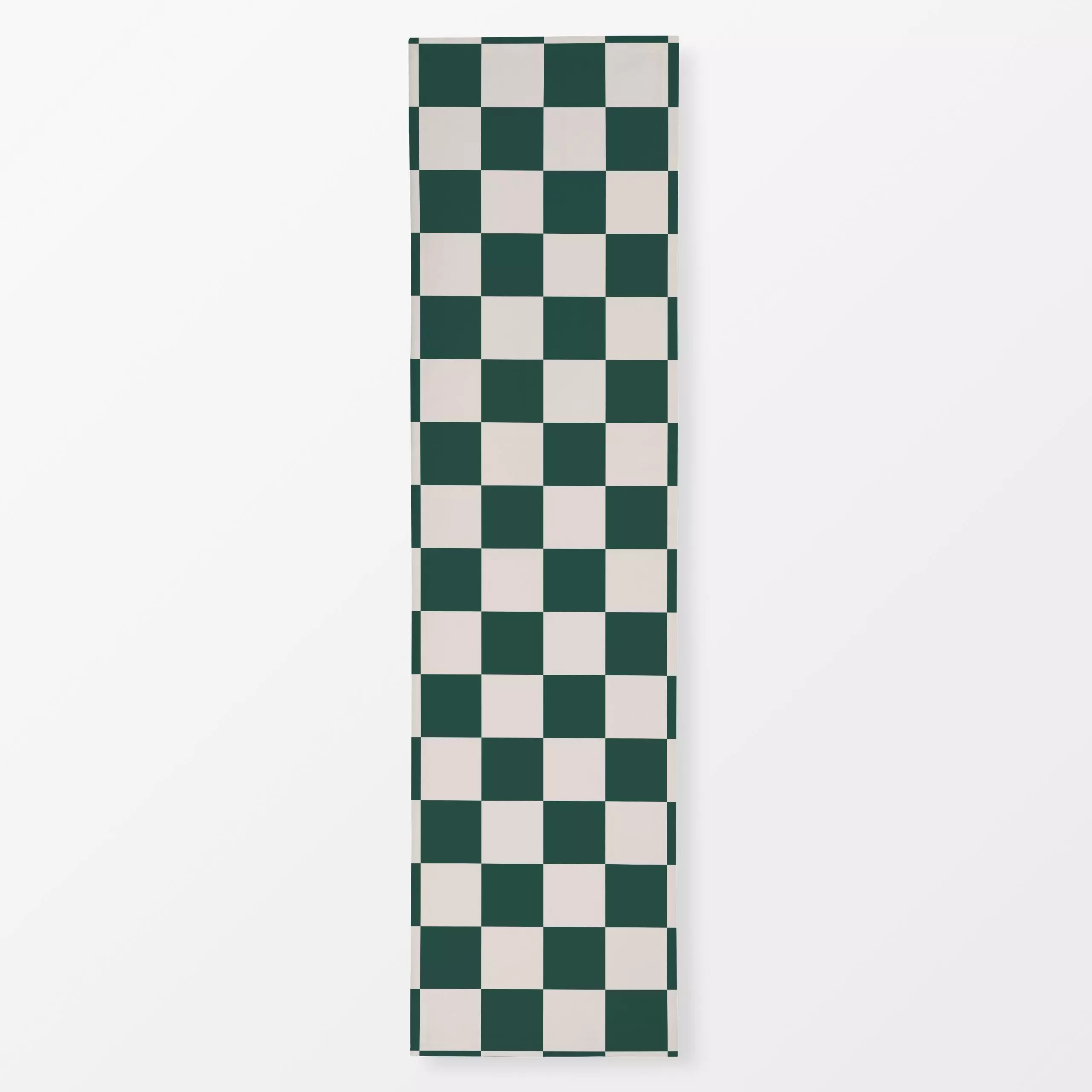 Tischläufer Checks Moosgrün - Symbole & Muster - von „textilwerk"; Illustration, skandinavisch, Weihnachten, beige, weihnach...