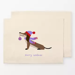 Tischset Merry Woofmas Dackel