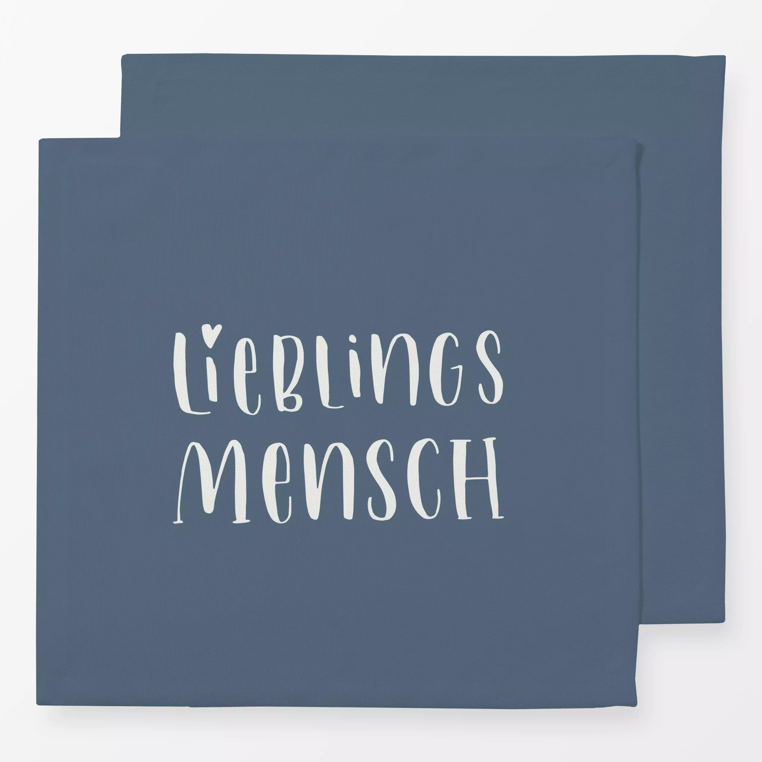 Servietten Lieblingsmensch dunkelblau - Liebe, Romantik & Pride, Anlässe - von „Katrin Graff"; Love, Muttertag, Valentinstag...