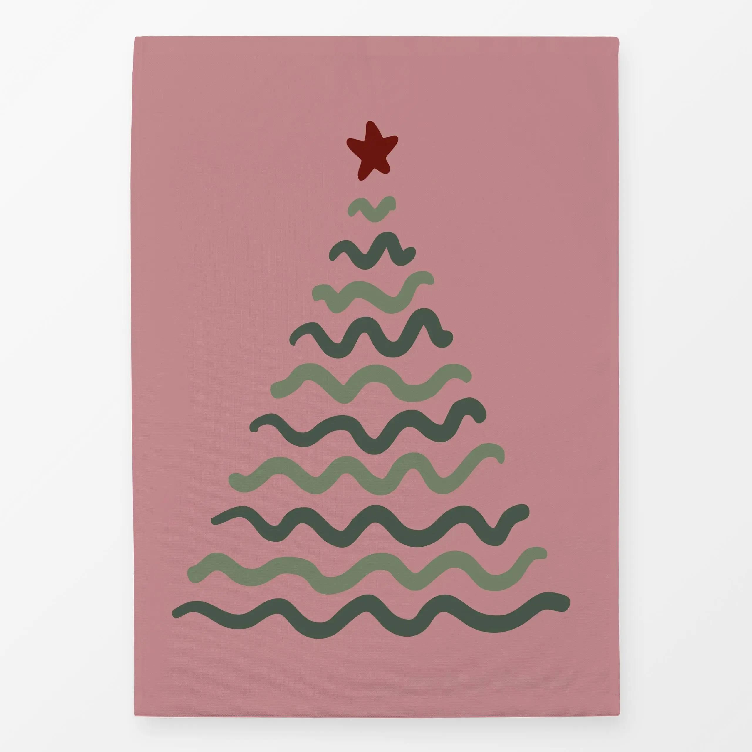 Geschirrtücher Wave Tree altrosa - Weihnachten, Winter - von „Kruth Design"; Tannenbaum, Weihnachtsbaum, Weihnachten, weihna...