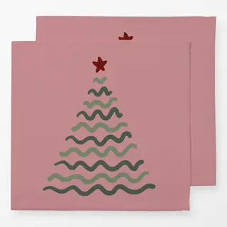 Servietten Wave Tree altrosa