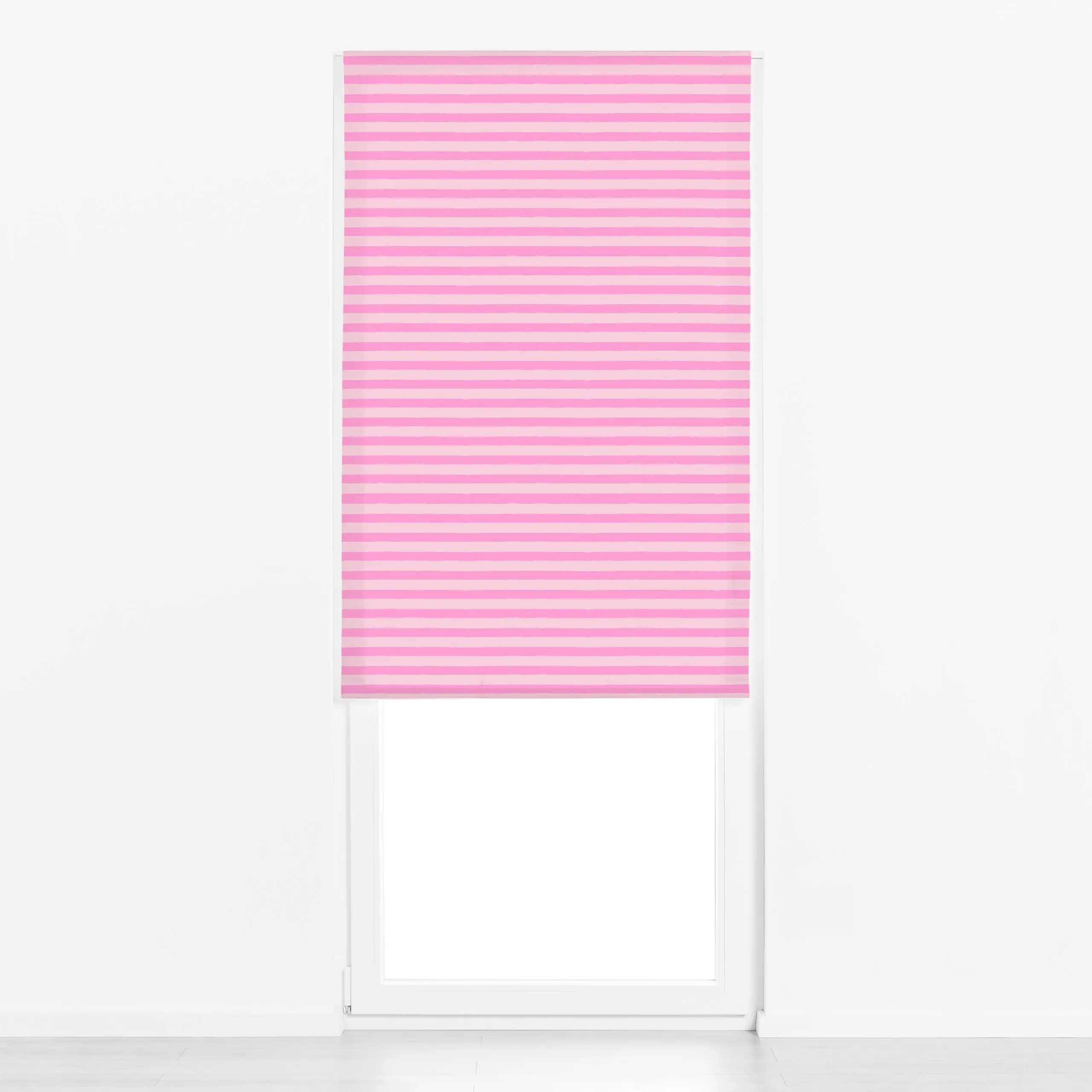 Raffrollo Querstreifen rosa pink - Sommer, Symbole & Muster - von „Katrin Graff"; Streifen, rosa, pink, gestreift, Sommerlic...