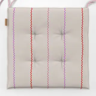 Sitzkissen Streifen Wellen rosa rot