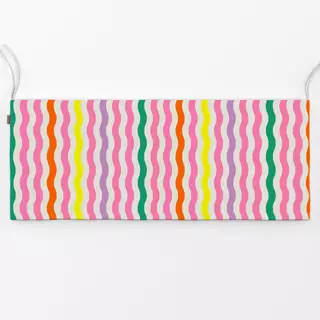 Bankauflage Wellen Streifen Pink Beige