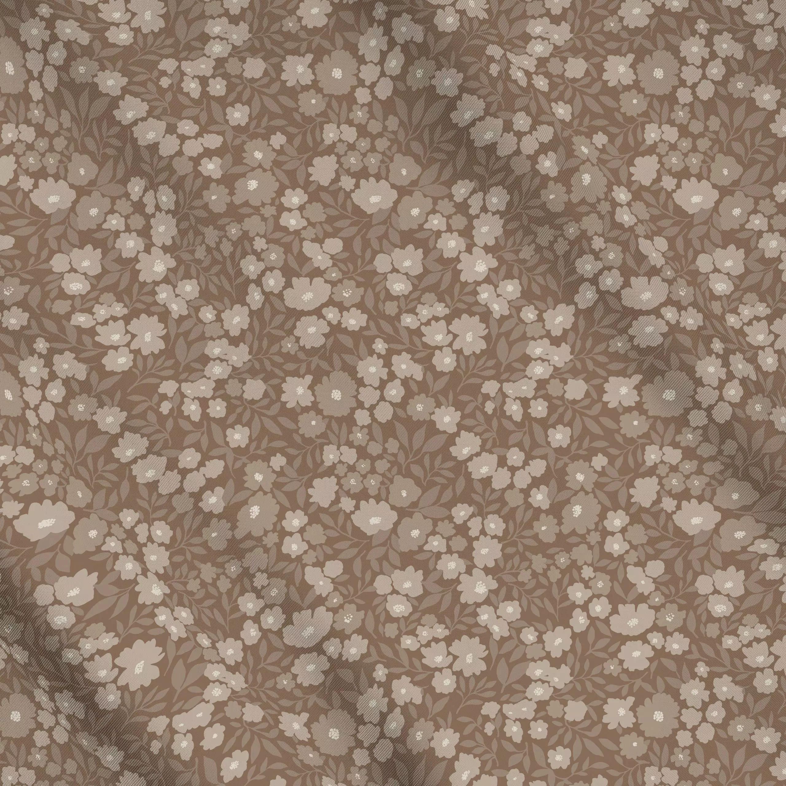 Meterware Vintage Blüten Braun - Blumen & Florales - von „Studio Kesse"; Trockenblumen, Garten, Blüten, Hygge, floral, landh...