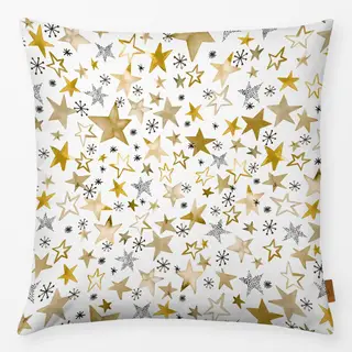 Kissen Winter Weihnachten Sterne Gold