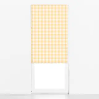 Raffrollo Mini Karo Butter Gelb Hellgelb