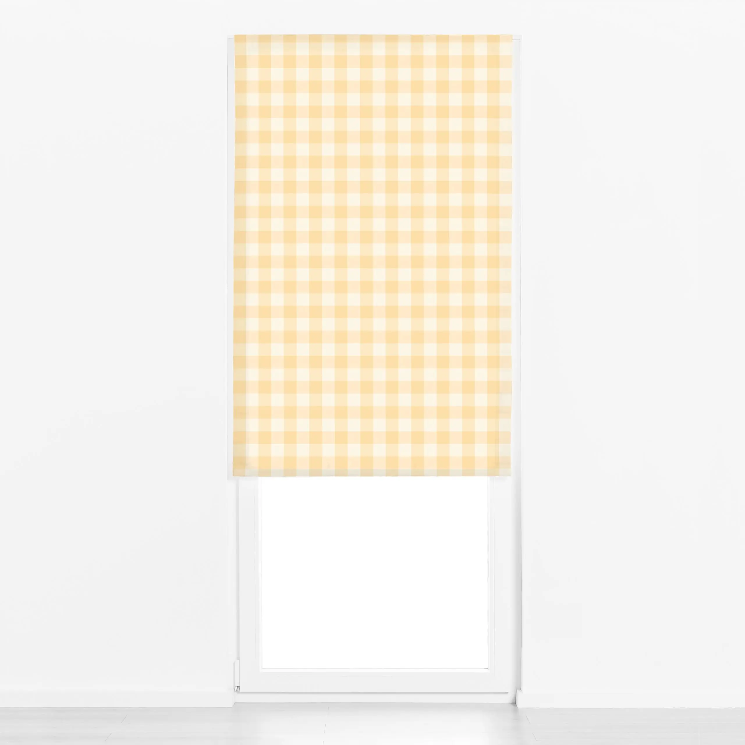 Raffrollo Vichy Karo Butter Gelb - Frühling, Symbole & Muster, Ostern - von „Monika Strigel"; Ostern, landhaus, frisch, Frue...
