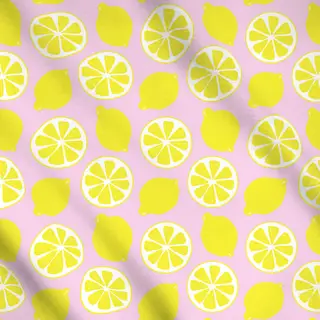 Meterware Zitronen Limonade rose