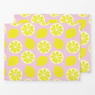 Tischset Zitronen Limonade rose