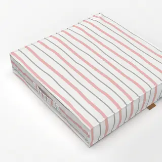 Bodenkissen Streifen Pfirsich Grau