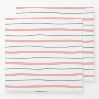 Servietten Streifen Pfirsich Grau