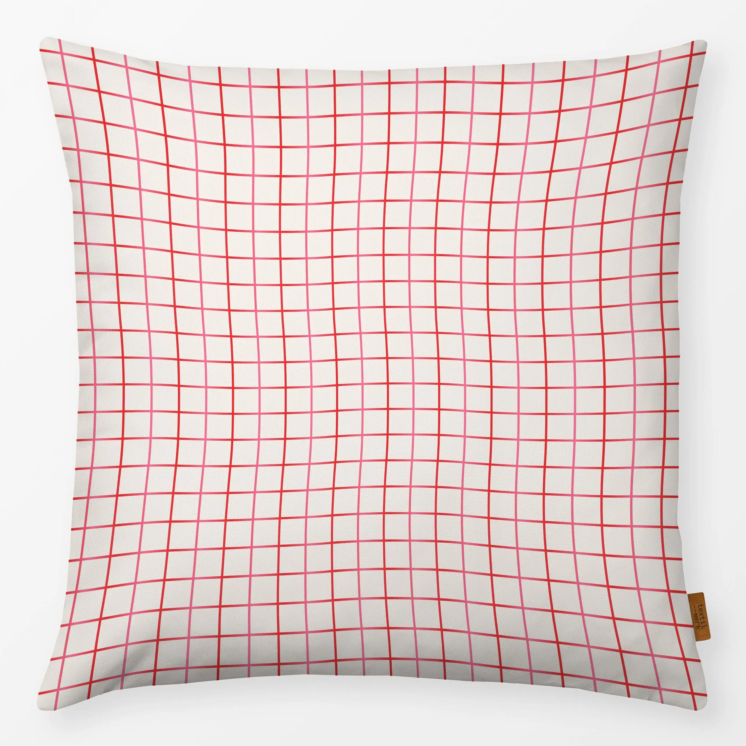 Kissen Picnic Checkered Lines - Frühling, Symbole & Muster - von „Karen Menzenbach"; Muster, Linien, abstrakt, grafisch, wel...