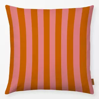 Kissen Herbst streifen Orange Pink