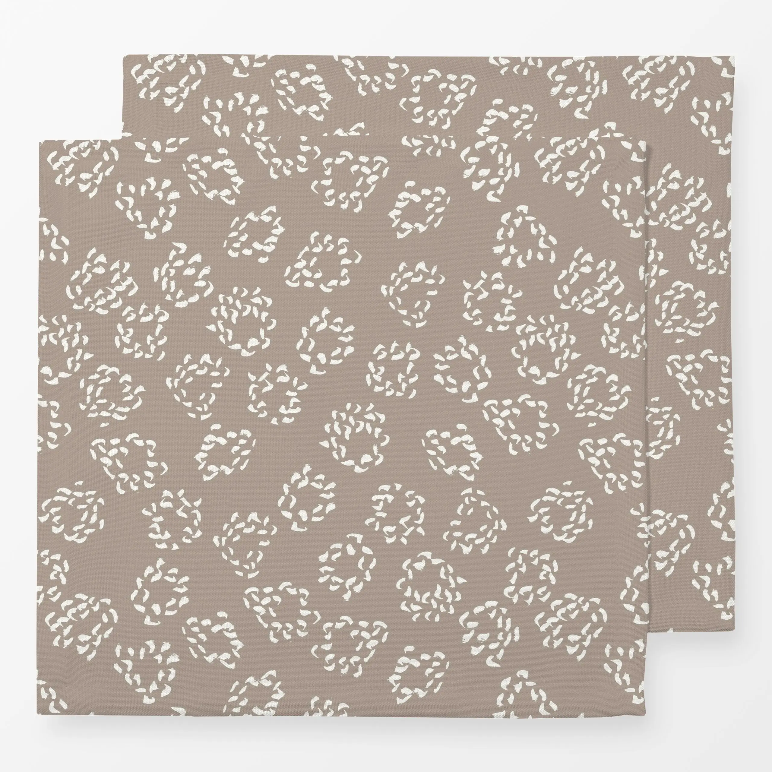 Servietten Kreise mit Textur braun - Frühling, Symbole & Muster - von „Kathrin Löffler"; Textur, abstrakt, Kreise, landhaus,...