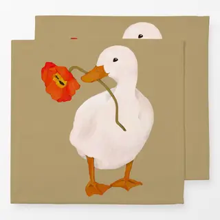 Servietten Duck with Poppy